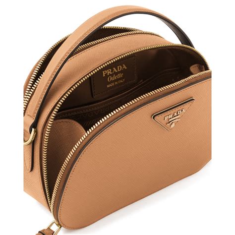 prada saffiano dark brown|Prada saffiano leather odette bag.